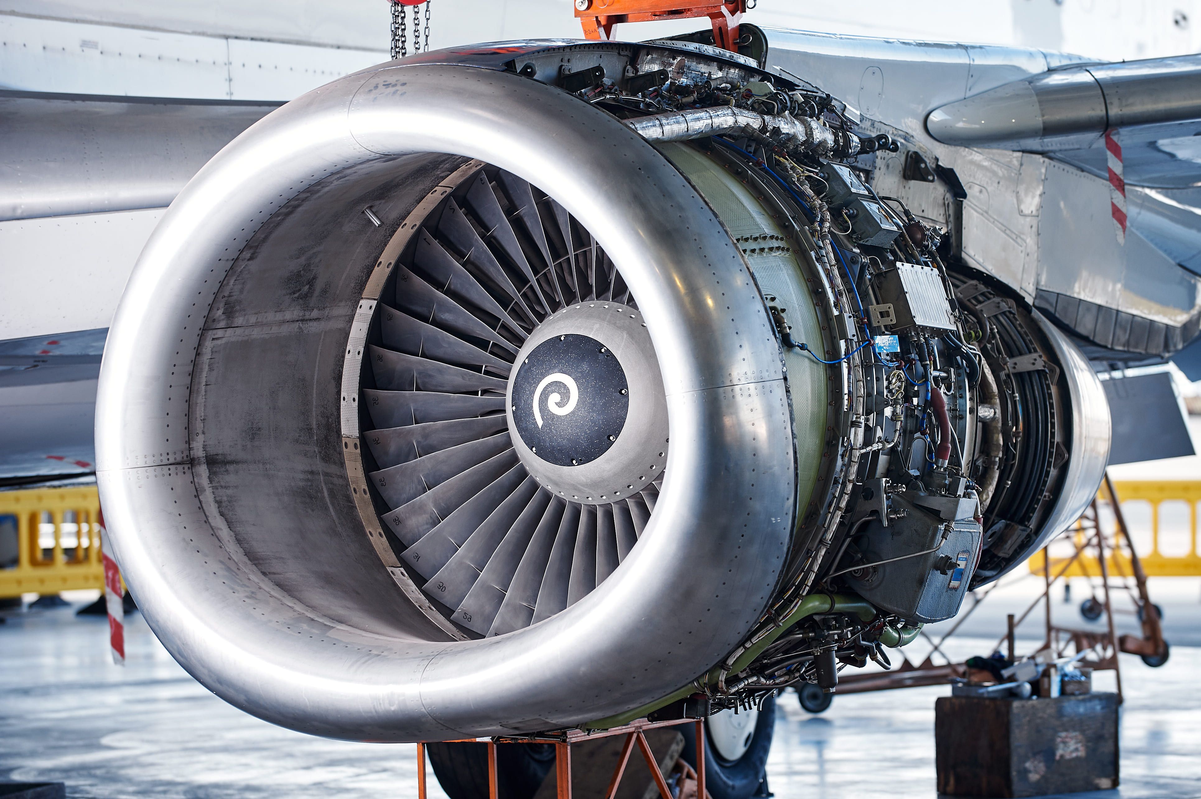 turbina de un avión